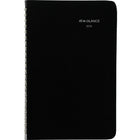 AT-A-GLANCE 2026 Weekly Appointment Book - 8" H x 4-7/8" W - Black - Bilingual-12 months tabbed: January 2026 - December 2026