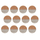 Maxwell & Williams Coaster Collective Round Marble & Acacia Beige Coaster - 12 Pack-Made of Heat Resistant Ceramic