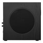 Edifier T5s 8" Long-Throw Woofer 70W RMS Powered Subwoofer with Built-in Amp and 35Hz Deep Bass – Black-The 18mm MDF cabinet with a front-firing driver and right-firing acoustic port minimizes resonance for clean, tight bass. Its wood grain finish and low-profile grille blend seamlessly with home decor