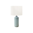 Monarch Specialties 23" H Contemporary Table Lamp - Ivory / Cream Shade / Green Ceramic-This stylish 23"h table lamp features a chic, ribbed glossy green ceramic base paired with a sophisticated ivory fabric shade, making it the perfect accent piece to elevate any decor style