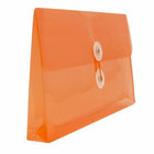 JAM Paper #10 Plastic Envelopes with Button and String Tie Closure, 5.25 x 10, Orange Poly, 108 Pack (921B1ORB)-Size: 5-3/4" x 10"