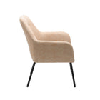 Brassex Arlo Accent Chair - Vintage Beige-Tufted accents