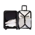 Reebok The Power Collection 21.5" Hardside Carry-on Luggage - Grey-Double 360-degree spinner wheels for precise control and smooth, quiet rolling (8 wheels)