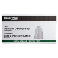 Coastwide Professional Garbage Bags - Extra Strong - 42" W x 48" L - Clear - 100 Pack-Individually folded for easy dispensing