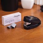 Swingline Tot Mini Stapler - Black-Sturdy mini stapler securely fastens up to 12 sheets of paper. It works best with Swingline standard sized staples, with 1/4" length legs