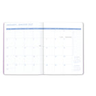 Orange Circle Studio Vibrant Poppies Just Right Monthly Planner - 7.5" x 9.75" - Assorted Colours - Bilingual-Two-year reference calendar and three-year holiday list