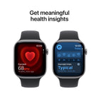Apple Watch Series 11 - 46 mm - GPS - Space Grey Aluminium Case with Black Sport Band - M/L-With up to 24 hours of normal use. And fast charge for up to 8 hours of normal use in just 15 minutes