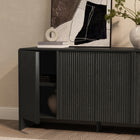 Manhattan Comfort Novara 60" Contemporary 4-Door Sideboard - Black-9