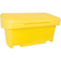 Aurora Tools Heavy-Duty Outdoor Salt and Sand Storage Container - Yellow - 24" H x 48" W x 24" D - 10 cu ft-Thick-walled, durable polyethylene construction