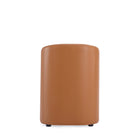 Manhattan Comfort Anna Round 23.23" Modern Faux Leather Upholstered Dining Armchair - Saddle-Delivered to you Fully Assembled! No Assembly Required