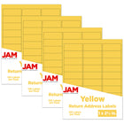 JAM Paper Mailing Address Labels - 1 x 2 5/8 - Yellow - 4 sets of 120-3.2 ounce