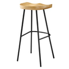 Modway Concord Backless Wood Bar Stools - Oak - Set of 2-7