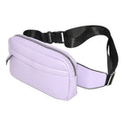 Nicci Waist Bag with Web Strap - Lilac-Front Zipper Compartment 