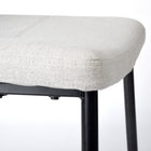Homy Casa Modern Upholstered Dining Chair - Ivory Beige Fabric  with Black Metal Legs - 4 Pack-Easy Assembly: Includes all necessary hardware and instructions for quick assembly.