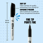 Hilroy Permanent Markers - Low Odour Ink - Fine Point - Assorted Colours - 12 Set-Snap cap:Hilroy Permanent Markers are designed with a secure snap closure that prevents ink from drying out. The cap fits tightly for easy, reliable use, helping maintain ink quality and extend the life of the marker
