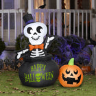 GEMMY Airblown Inflatable Halloween Skeleton in Cauldron - 48"-For indoor and outdoor use