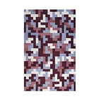 Modway Andela Interlocking Block Mosaic Area Rug - 5 ft W x 8 ft L - Multicolored Red/Light Blue-Interlocking Block Mosaic Area Rug