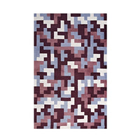 Modway Andela Interlocking Block Mosaic Area Rug - 5 ft W x 8 ft L - Multicolored Red/Light Blue-Interlocking Block Mosaic Area Rug