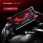 Cybeart Nighthawk 75 TKL Trimode Wireless RGB Gaming Keyboard - The Batman-5-layer gasket-mounted design with Poron and IXPE foams for sound dampening and a soft, cushioned typing feel. Internally dampened layers minimize resonance, suppress echo, producing rich, muted “thock” acoustics and quieter typing