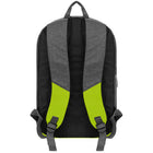 Vangoddy Grove Lightweight Casual Travel 15" Laptop Backpack - Grey/Lime Green-Large main compartment stores books and daily essentials