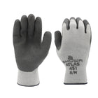 Atlas Everyday Winter Natural Rubber Latex Rough Grip Glove - Cotton/Poly Acrylic Liner - Grey/White - Medium - 2 Pack-Seamless knit acrylic/cotton/poly knit
