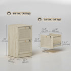 HOMCOM 2-Drawer Letter/A4 Lockable Filing Cabinet - Oak-Each drawer features a separate lock and two keys for privacy
