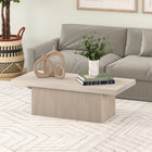 Hudson&Canal Torren 48"W Rectangular Coffee Table - Alder White-Features easy assembly