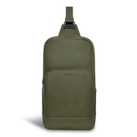 Champs Onyx Leather Sling Bag - Khaki-CHAMPS Onyx Collection Sling bag
