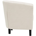 Modway Prospect Upholstered Fabric Armchair - Beige-Espresso Stained Wood Legs