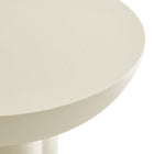 Modway Caspian Round Concrete Coffee Table - White-9