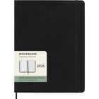 Moleskine 2026 Classic 12-Month Soft Cover Weekly Planner - 7.5" x 9.75" - Black-Dated from January to December 2026