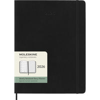 Moleskine 2026 Classic 12-Month Soft Cover Weekly Planner - 7.5" x 9.75" - Black-Dated from January to December 2026