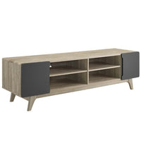 Modway Tread 70" Media Console TV Stand - Natural Grey-Mid-Century Modern 70" TV Stand