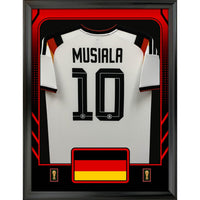 Frameworth Official FIFA World Cup 2026 Germany Jamal Musiala Framed Replica Jersey - 25.75" x 33.75"-Officially licensed FIFA World Cup 2026 framed replica jersey display featuring Jamal Musiala.