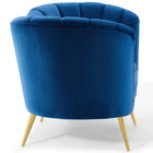 Modway Opportunity Performance Velvet Armchair - Navy-Removable Cushions
