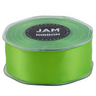 JAM Paper Double Faced Satin Ribbon - 1 1/2" W x 25 yd. - Lime Green-Our ribbon is made from the highest quality double-faced satin, which features a slightly shiny, yet smooth finish
