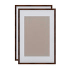Decent Living Solid Wooden Picture Frame - 24" x 36" - Walnut Colour - 2 Pack-Material: 100% Natural Solid Wood (Okan / Teak)