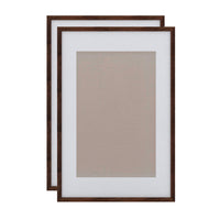 Decent Living Solid Wooden Picture Frame - 24" x 36" - Walnut Colour - 2 Pack-Material: 100% Natural Solid Wood (Okan / Teak)