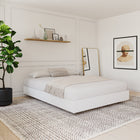 Nexera Platform Bed Frame - Full Size - White-Can be paired with different Nexera full size headboards to create a complete bed set. (sold separately)