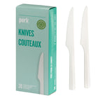 Perk Reusable Cutlery - Knife - 30 Pack-Smooth finish