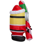 GEMMY Airblown Inflatable Christmas Stuart with Candy Cane Sign - 56" x 59"-Self-inflates in seconds