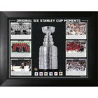 Original Six Stanley Cup Moments - Framed Print - 35" x 27"-Premium print framed