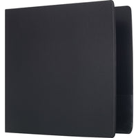 Staples Standard Binder with Label Holder and D Rings - 3" - Black-Slant rings have a high page capacity compared to same size round rings