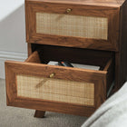 Modway Soma 2-Drawer Nightstand - Walnut-Full-Extension Drawer