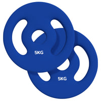 Soozier 11 lb Weight Plates with Easy-Grip Handles - Set of 2-Set includes two 11 lb (5kg) plates, totaling 22lbs (10kg) for versatile workouts