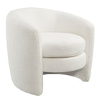 Modway Affinity Upholstered Boucle Fabric Curved Back Armchair - Cloud-Boucle Fabric Upholstery