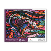 Oscardo Don Chase Salmon Hunter Indigenous Art Puzzle - 1000 Pieces-1000 Piece Puzzle Featuring Indigenous Art - Showcasing authentic designs by First Nations, Inuit, and Métis artists from across Canada