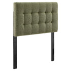 Modway Lily Upholstered Twin Size Headboard - Leaf-Chenille Fabric Upholstery