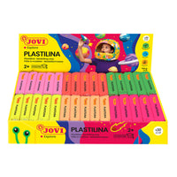 JOVI Plastilina Modeling Clay 30 Bar Display Box - Neon Colours-Vegetable-Based Formulation: Crafted from vegetable-based ingredients, JOVI plastilina offers a safer and more environmentally friendly alternative to traditional modeling clays.