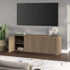 Hudson&Canal Canton TV Stand for TV's up to 75" - Antiqued Grey Oak-Product Dimensions: 15" L x 68" W x 24" H
